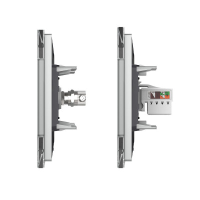 Розетка телевизионная и интернет RJ-45 кат.6 Livolo, 1 пост, цвет серый VL-C791VC-15 Розетка телевизионная и интернет RJ-45 кат.6 Livolo, 1 пост, цвет серый VL-C791VC-15
