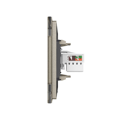 Розетка телевизионная и интернет RJ-45 кат.6 Livolo, 1 пост, цвет шампань VL-C791VC-16 Розетка телевизионная и интернет RJ-45 кат.6 Livolo, 1 пост, цвет шампань VL-C791VC-16