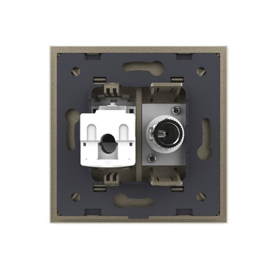 Розетка телевизионная и интернет RJ-45 кат.6 Livolo, 1 пост, цвет шампань VL-C791VC-16 Розетка телевизионная и интернет RJ-45 кат.6 Livolo, 1 пост, цвет шампань VL-C791VC-16