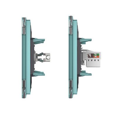 Розетка телевизионная и интернет RJ-45 кат.6 Livolo, 1 пост, цвет зеленый VL-C791VC-18 Розетка телевизионная и интернет RJ-45 кат.6 Livolo, 1 пост, цвет зеленый VL-C791VC-18