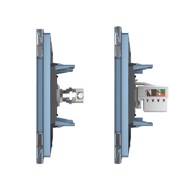 Розетка телевизионная и интернет RJ-45 кат.6 Livolo, 1 пост, цвет синий VL-C791VC-19 Розетка телевизионная и интернет RJ-45 кат.6 Livolo, 1 пост, цвет синий VL-C791VC-19