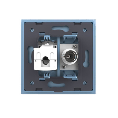 Розетка телевизионная и интернет RJ-45 кат.6 Livolo, 1 пост, цвет синий VL-C791VC-19 Розетка телевизионная и интернет RJ-45 кат.6 Livolo, 1 пост, цвет синий VL-C791VC-19