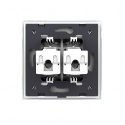 Розетка интернет двойная RJ-45 кат.6 Livolo, 1 пост, цвет белый