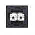 Розетка интернет двойная RJ-45 кат.6 Livolo, 1 пост, цвет черный VL-C792C-12 Розетка интернет двойная RJ-45 кат.6 Livolo, 1 пост, цвет черный VL-C792C-12