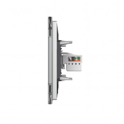 Розетка интернет двойная RJ-45 кат.6 Livolo, 1 пост, цвет серый