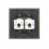 Розетка интернет двойная RJ-45 кат.6 Livolo, 1 пост, цвет шампань VL-C792C-16 Розетка интернет двойная RJ-45 кат.6 Livolo, 1 пост, цвет шампань VL-C792C-16