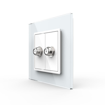 Розетка спутниковая двойная SAT Livolo, 1 пост, цвет белый VL-C792ST-11 Розетка спутниковая двойная SAT Livolo, 1 пост, цвет белый VL-C792ST-11