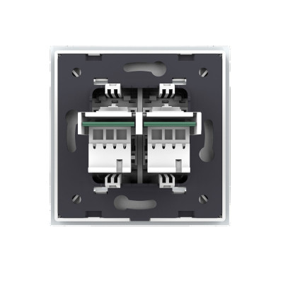 Розетка телефонная двойная RJ-11 кат.3 Livolo, 1 пост, цвет белый VL-C792T-11 Розетка телефонная двойная RJ-11 кат.3 Livolo, 1 пост, цвет белый VL-C792T-11