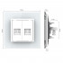 Розетка телефонная двойная RJ-11 кат.3 Livolo, 1 пост, цвет белый VL-C792T-11 Розетка телефонная двойная RJ-11 кат.3 Livolo, 1 пост, цвет белый VL-C792T-11