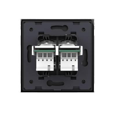 Розетка телефонная двойная RJ-11 кат.3 Livolo, 1 пост, цвет черный VL-C792T-12 Розетка телефонная двойная RJ-11 кат.3 Livolo, 1 пост, цвет черный VL-C792T-12