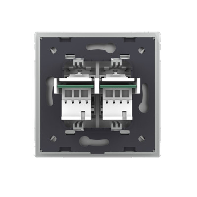 Розетка телефонная двойная RJ-11 кат.3 Livolo, 1 пост, цвет серый VL-C792T-15 Розетка телефонная двойная RJ-11 кат.3 Livolo, 1 пост, цвет серый VL-C792T-15