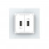 Розетка с двумя USB type-A, блоком питания 5В 2.1А Livolo, 1 пост, цвет белый VL-C792USB-11 Розетка с двумя USB type-A, блоком питания 5В 2.1А Livolo, 1 пост, цвет белый VL-C792USB-11