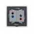 Розетка с двумя USB type-A, блоком питания 5В 2.1А Livolo, 1 пост, цвет белый VL-C792USB-11 Розетка с двумя USB type-A, блоком питания 5В 2.1А Livolo, 1 пост, цвет белый VL-C792USB-11