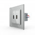 Розетка с двумя USB type-A, блоком питания 5В 2.1А Livolo, 1 пост, цвет серый VL-C792USB-15 Розетка с двумя USB type-A, блоком питания 5В 2.1А Livolo, 1 пост, цвет серый VL-C792USB-15