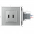 Розетка с двумя USB type-A, блоком питания 5В 2.1А Livolo, 1 пост, цвет серый VL-C792USB-15 Розетка с двумя USB type-A, блоком питания 5В 2.1А Livolo, 1 пост, цвет серый VL-C792USB-15