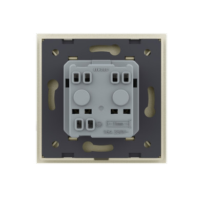 Розетка электрическая 16A Livolo, 1 пост, цвет жемчужный VL-C7C1EU-14 Розетка электрическая 16A Livolo, 1 пост, цвет жемчужный VL-C7C1EU-14