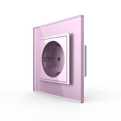 Розетка электрическая 16A Livolo, 1 пост, цвет розовый VL-C7C1EU-17 Розетка электрическая 16A Livolo, 1 пост, цвет розовый VL-C7C1EU-17