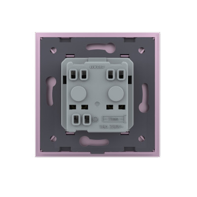 Розетка электрическая 16A Livolo, 1 пост, цвет розовый VL-C7C1EU-17 Розетка электрическая 16A Livolo, 1 пост, цвет розовый VL-C7C1EU-17