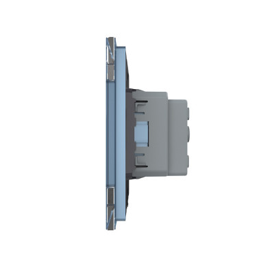 Розетка электрическая 16A Livolo, 1 пост, цвет синий VL-C7C1EU-19 Розетка электрическая 16A Livolo, 1 пост, цвет синий VL-C7C1EU-19