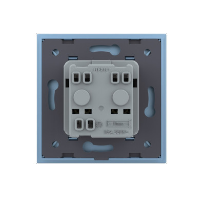 Розетка электрическая 16A Livolo, 1 пост, цвет синий VL-C7C1EU-19 Розетка электрическая 16A Livolo, 1 пост, цвет синий VL-C7C1EU-19