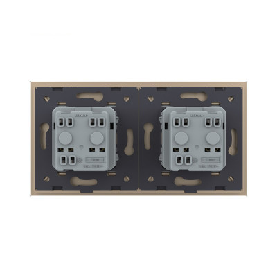 Розетка электрическая 16A Livolo, 2 поста, цвет золотой VL-C7C2EU-13 Розетка электрическая 16A Livolo, 2 поста, цвет золотой VL-C7C2EU-13
