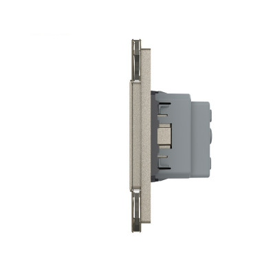 Розетка электрическая 16A Livolo, 2 поста, цвет шампань VL-C7C2EU-16 Розетка электрическая 16A Livolo, 2 поста, цвет шампань VL-C7C2EU-16