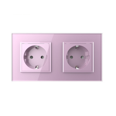 Розетка электрическая 16A Livolo, 2 поста, цвет розовый VL-C7C2EU-17 Розетка электрическая 16A Livolo, 2 поста, цвет розовый VL-C7C2EU-17