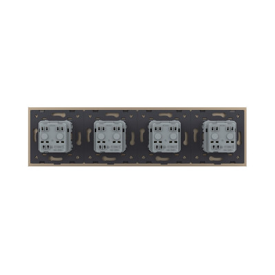 Розетка электрическая 16A Livolo, 4 поста, цвет золотой VL-C7C4EU-13 Розетка электрическая 16A Livolo, 4 поста, цвет золотой VL-C7C4EU-13