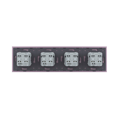 Розетка электрическая 16A Livolo, 4 поста, цвет розовый VL-C7C4EU-17 Розетка электрическая 16A Livolo, 4 поста, цвет розовый VL-C7C4EU-17