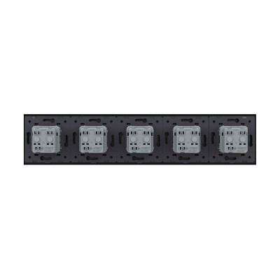 Розетка электрическая 16A Livolo, 5 постов, цвет черный VL-C7C5EU-12 Розетка электрическая 16A Livolo, 5 постов, цвет черный VL-C7C5EU-12
