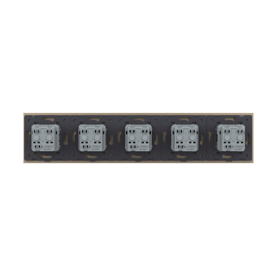 Розетка электрическая 16A Livolo, 5 постов, цвет золотой VL-C7C5EU-13 Розетка электрическая 16A Livolo, 5 постов, цвет золотой VL-C7C5EU-13