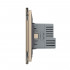 Розетка электрическая с USB type-C, блоком питания 18W Livolo, 1 пост, цвет золотой VL-C7CTF16A.UC18W-2AP Розетка электрическая с USB type-C, блоком питания 18W Livolo, 1 пост, цвет золотой VL-C7CTF16A.UC18W-2AP