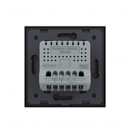 Розетка электрическая с USB type-C, блоком питания 18W Livolo, 1 пост, цвет черный