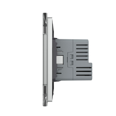 Розетка электрическая с USB type-C, блоком питания 18W Livolo, 1 пост, цвет серый VL-C7CTF16A.UC18W-2IP Розетка электрическая с USB type-C, блоком питания 18W Livolo, 1 пост, цвет серый VL-C7CTF16A.UC18W-2IP
