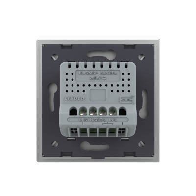 Бесконтактный выключатель Livolo, сухой контакт, 1 пост, цвет серый VL-C7FU1-2IG Бесконтактный выключатель Livolo, сухой контакт, 1 пост, цвет серый VL-C7FU1-2IG