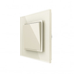 Одноклавишный механический выключатель Livolo, 1 пост, цвет жемчужный