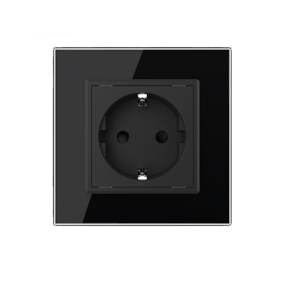 Розетка электрическая 16A Livolo, 1 пост, зажимы, цвет черный VL-C7TC16A-2BPS01 Розетка электрическая 16A Livolo, 1 пост, зажимы, цвет черный VL-C7TC16A-2BPS01