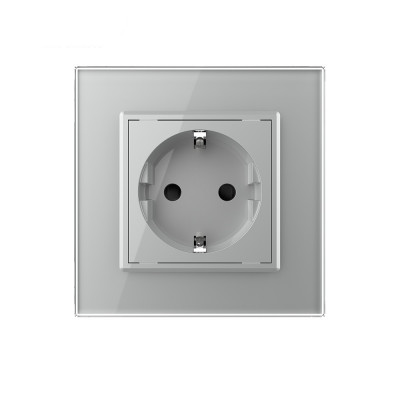 Розетка электрическая 16A Livolo, 1 пост, зажимы, цвет серый VL-C7TC16A-2IPS01 Розетка электрическая 16A Livolo, 1 пост, зажимы, цвет серый VL-C7TC16A-2IPS01