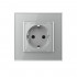 Розетка электрическая 16A Livolo, 1 пост, зажимы, цвет серый VL-C7TC16A-2IPS01 Розетка электрическая 16A Livolo, 1 пост, зажимы, цвет серый VL-C7TC16A-2IPS01