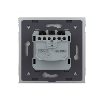Розетка электрическая 16A Livolo, 1 пост, зажимы, цвет серый VL-C7TC16A-2IPS01 Розетка электрическая 16A Livolo, 1 пост, зажимы, цвет серый VL-C7TC16A-2IPS01