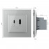 Розетка USB type-C и USB type-A, блоком питания 36W Livolo, 1 пост, цвет серый VL-C7VUA18W.UC18W-2IP Розетка USB type-C и USB type-A, блоком питания 36W Livolo, 1 пост, цвет серый VL-C7VUA18W.UC18W-2IP