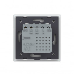 Розетка USB type-C и USB type-A, блоком питания 36W Livolo, 1 пост, цвет белый