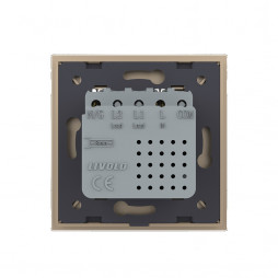 Розетка USB type-C, блоком питания 45W Livolo, 1 пост, цвет золотой
