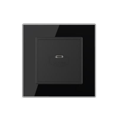 Розетка USB type-C, блоком питания 45W Livolo, 1 пост, цвет черный VL-C7VUC-2BP Розетка USB type-C, блоком питания 45W Livolo, 1 пост, цвет черный VL-C7VUC-2BP