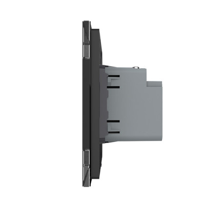 Розетка USB type-C, блоком питания 45W Livolo, 1 пост, цвет черный VL-C7VUC-2BP Розетка USB type-C, блоком питания 45W Livolo, 1 пост, цвет черный VL-C7VUC-2BP