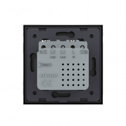 Розетка USB type-C, блоком питания 45W Livolo, 1 пост, цвет черный