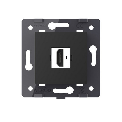 Розетка 1 пост HDMI 2.0 Livolo, цвет черный (механизм) VL-FCHD-2BP Розетка 1 пост HDMI 2.0 Livolo, цвет черный (механизм) VL-FCHD-2BP