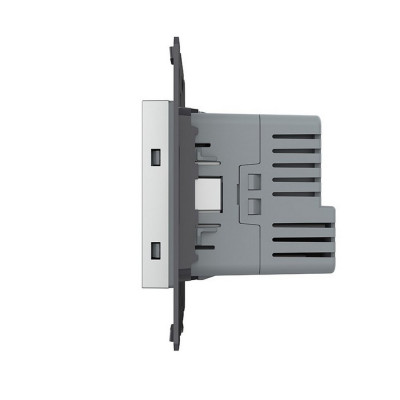 Розетка электрическая с заземлением защитными шторками 16A + USB type C с блоком питания 18W Livolo, цвет серый (механизм) VL-FCTF16A.UC18W-2IP Розетка электрическая с заземлением защитными шторками 16A + USB type C с блоком питания 18W Livolo, цвет серый (механизм) VL-FCTF16A.UC18W-2IP