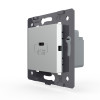 Розетка USB type C с блоком питания 45W Livolo, цвет серый (механизм)