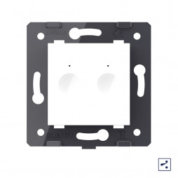 Двухклавишный проходной сенсорный выключатель Livolo Module, цвет белый (механизм)